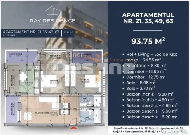 Apartament 3 camere Cornitoiu - Ray Residence