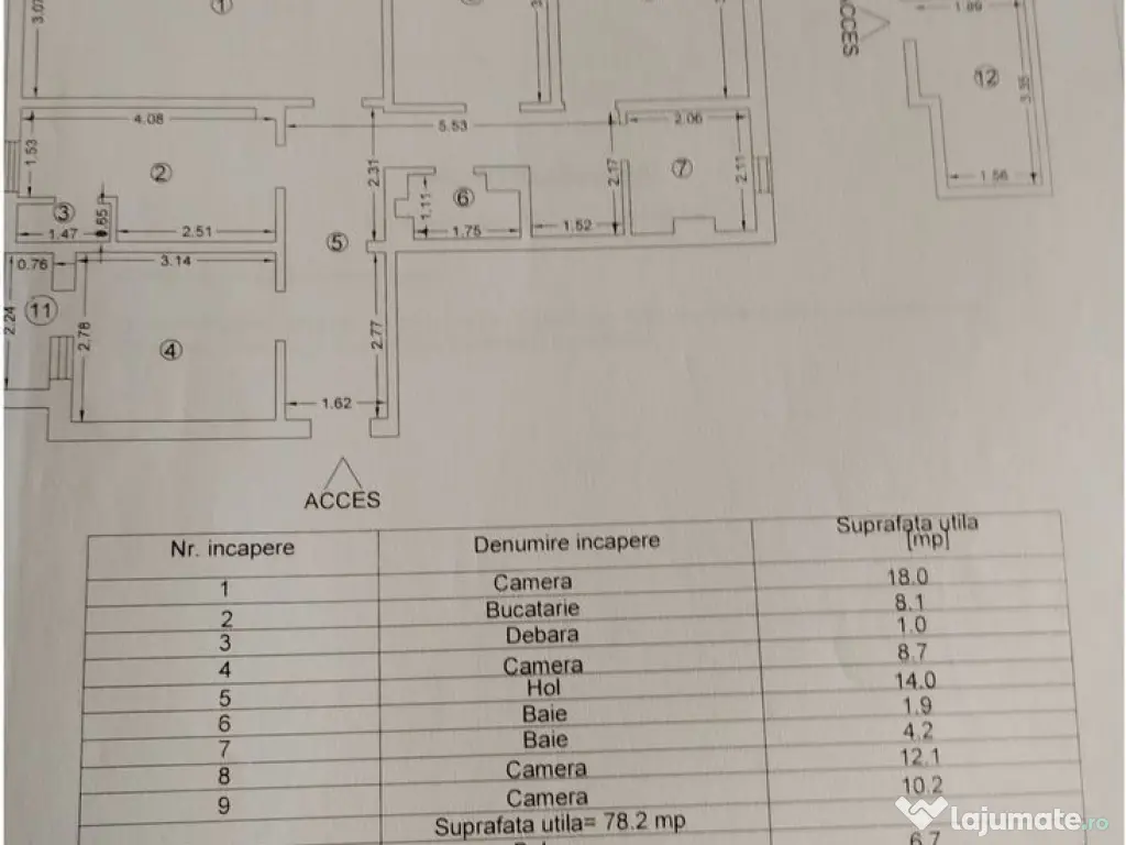 Apartament 4 camere decomandat Dacia
