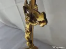 Crucifix vechi din familie, alamă masivă lăcuită, 28 cm- 900g, piesă de colecție