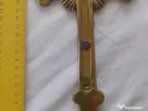 Crucifix vechi din familie, alamă masivă lăcuită, 28 cm- 900g, piesă de colecție