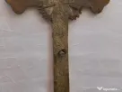 Crucifix vechi din familie, alamă masivă lăcuită, 28 cm- 900g, piesă de colecție