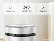 Wireless Bluetooth fara fir,microfon incorporat,radio FM, argintiu 