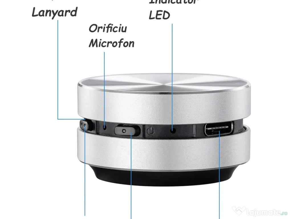 Wireless Bluetooth fara fir,microfon incorporat,radio FM, argintiu