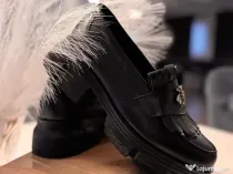 Papuci mocasini dama din piele naturala