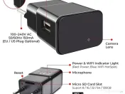 Incarcator Camera Ascunsa Spion Spy WiFi 1080p HD Live copii jucarii