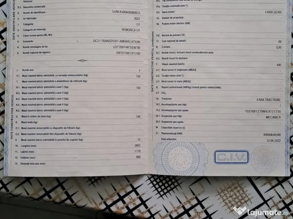 Vand peridoc nou 750kg