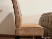 Set 6 Scaune Oslo – Stare Impecabilă – Negru/Bej Plusat 