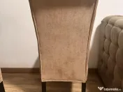 Set 6 Scaune Oslo – Stare Impecabilă – Negru/Bej Plusat 