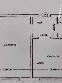 PF vand 2 camere cămin (unite) cu hol și baie 32 mp parter Nicolina