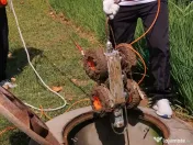 Robot inspecție canalizare profesional 200–3500 mm Cam. PAN/TILT HD+300 m cablu 