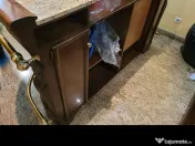 Bar elegant lemn masiv si marmura 