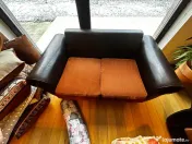 Mobexpert -Colțar extensibil 3 locuri + Canapea 2 locuri + taburet stare bună
