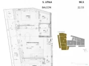 Apartament 4 camere, 2 Bai, 91 mp, Terasa 23 mp, FINISAT, Ce 