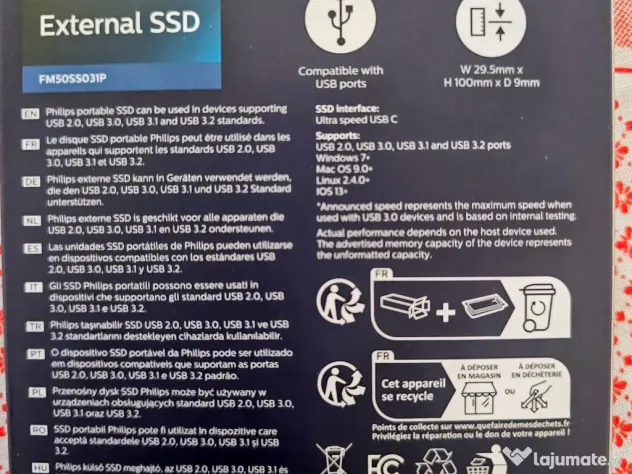 SSD extern 500GB Philips