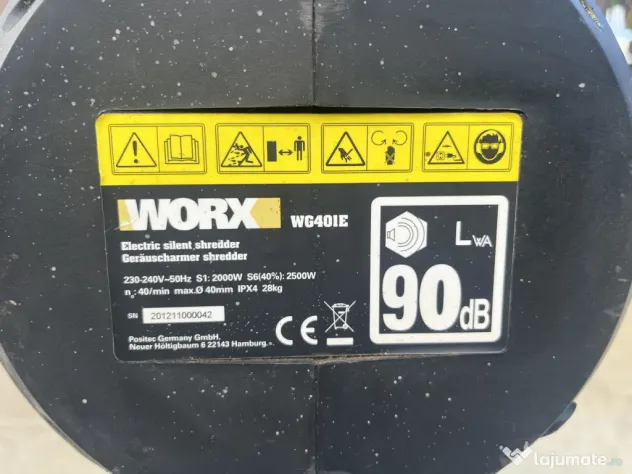 Tocătoare crengi WORX WG401E 2400W