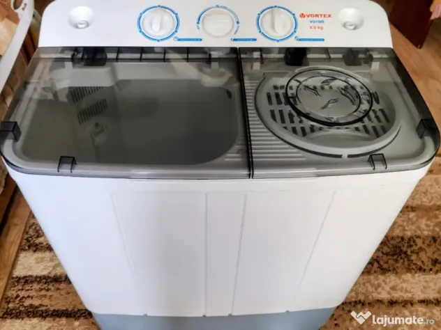 Mașină de spălat rufe semiautomata cu storcător Vortex