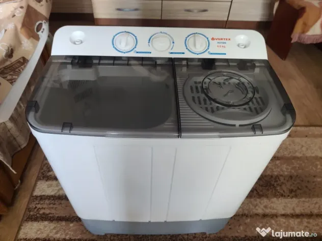 Mașină de spălat rufe semiautomata cu storcător Vortex