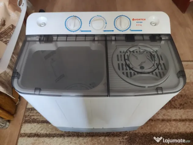 Mașină de spălat rufe semiautomata cu storcător Vortex