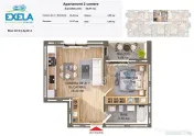 Apartament cu 2 camere finisat la cheie zona Brana din Selim 