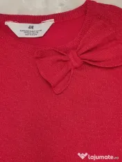 Rochiță fata H&M nouă cu etichetă Roșie cu Sclipici fundita mărime 7ani 122cm 