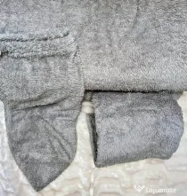 Răsfăț Suprem: Set Lenjerie Pat King Cocolino – Textură „Cloud-Soft” Gri Deschis