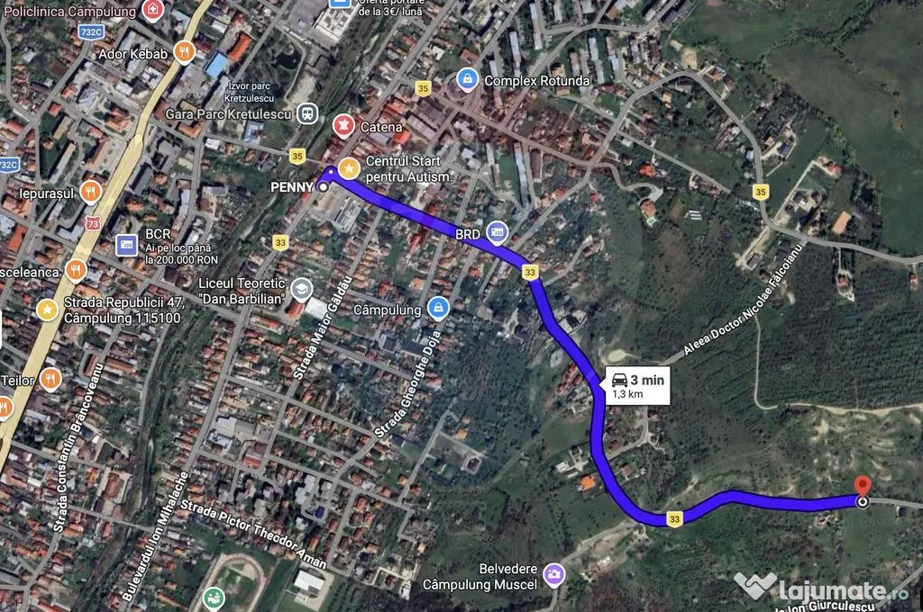 Teren de vânzare in Campulung-Muscel - 33598 mp