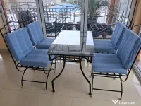 Set mobilier de exterior din fier forjat 