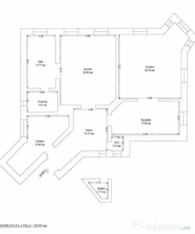 Apartament 3 camere, 130 mp, zona Fabric