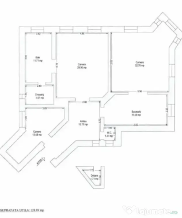 Apartament 3 camere, 130 mp, zona Fabric