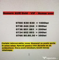 Număr Aur - Număr ușor - VIP 