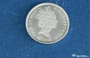 Moneda platina Isle of man 1/10 oz Elisabeth II 1986
