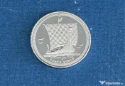 Moneda platina Isle of man 1/10 oz Elisabeth II 1986