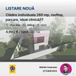 Clădire individuala 260 mp, rooftop, parcare, ideal clin...