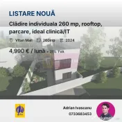 Clădire individuala 260 mp, rooftop, parcare, ideal clin... 