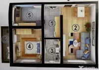 Apartament 2 camere, decomandat - zona Sanpetru 