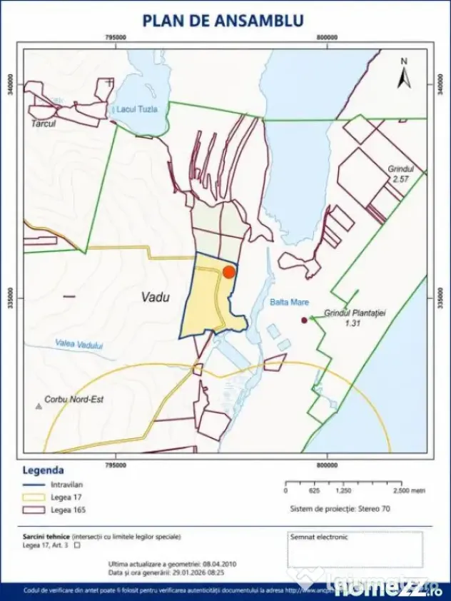 Teren intravilan Vadu Corbu 1000 mp Str. Lagunei aproape de