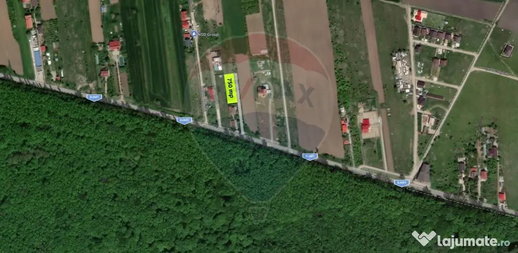 Teren intravilan, langa padure, 752 mp, Bolintin-Deal