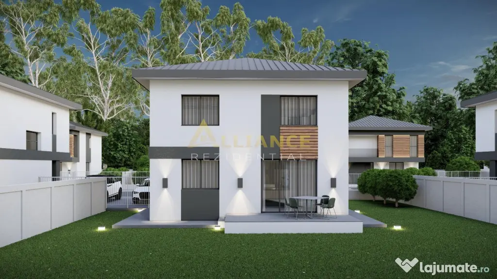 Casa individuala P 1E - 4 camere 2 bai - teren 330mp - 300m
