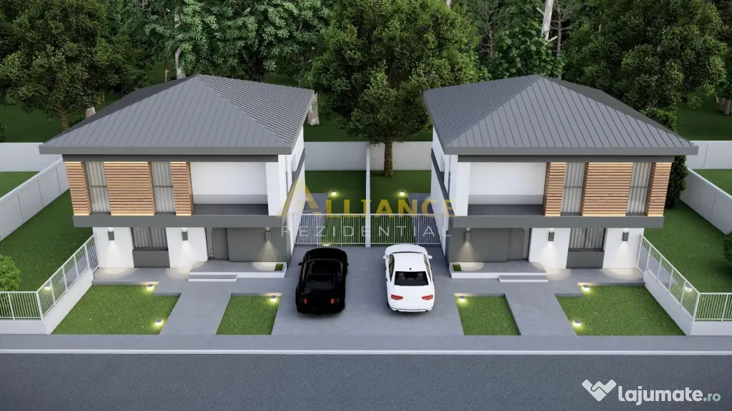 Casa individuala P 1E - 4 camere 2 bai - teren 330mp - 300m