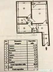 2 camere, 9/10, anvelopat, proiect centrala-Drumul Taberei 