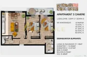 2 minute Metrou Berceni Ap 3 camere 80 mp 