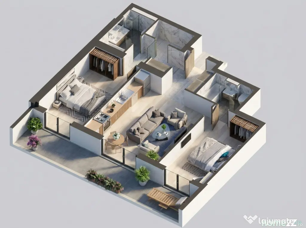 APARTAMENT 3 CAMERE IN COMPLEX CU PREMIU DE ARHITECTURA, PAR