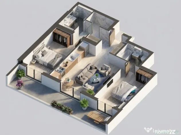 APARTAMENT 3 CAMERE IN COMPLEX CU PREMIU DE ARHITECTURA, PAR