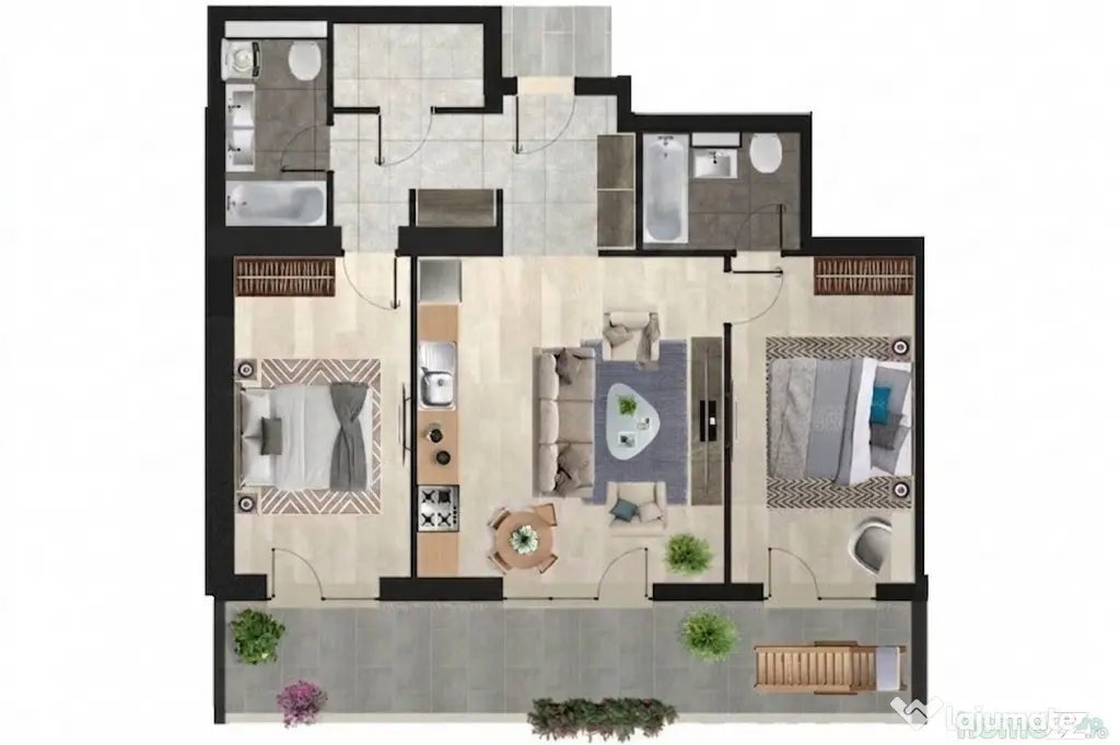 APARTAMENT 3 CAMERE IN COMPLEX CU PREMIU DE ARHITECTURA, PAR