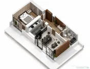 Apartament 2 camere, 75.08 mp intr-un ansamblu cu 0% Comisio 