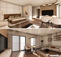 Studio, 56.72 mp, ansamblu cu 0% Comision la Achiziție, zon