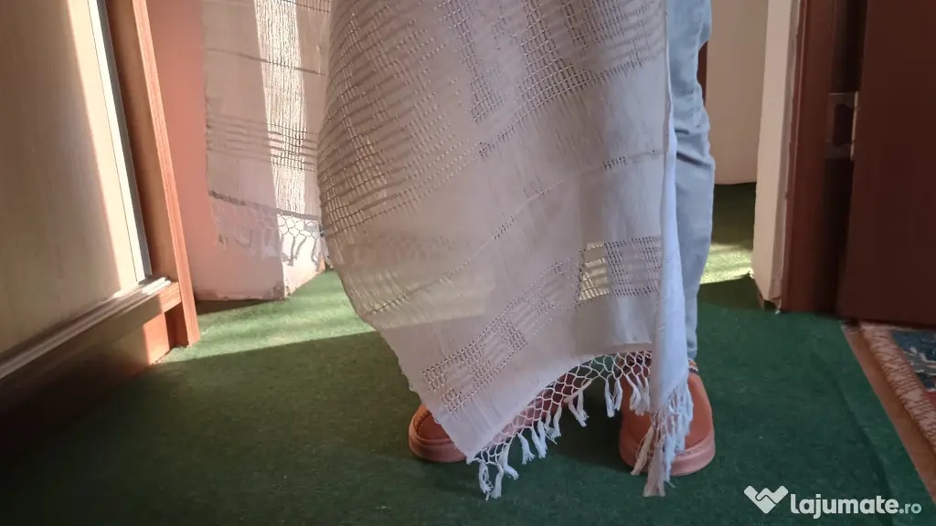 Marama / naframa veche vintage - bumbac si ata, de la costum popular, stare buna