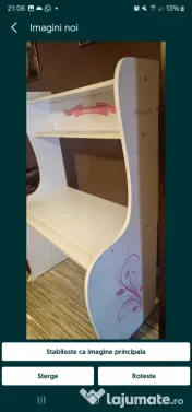Mobilier roz pat trasura 