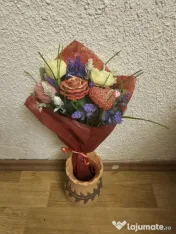 Buchete cu flori din ceara de soia 