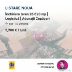 Închiriere teren 26.620 mp | Logistică | Adunații Cop?...